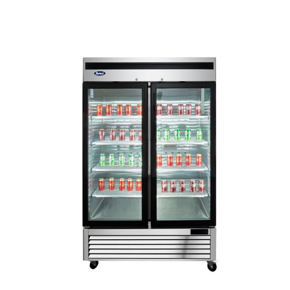 Atosa-MCF8707GR (2 Door Glass Reach in Refrigerator with S/S Exterior 44.8cu.ft.)