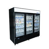 Atosa- MCF8724GR (Reach-in Commercial merchandiser refrigerator W/ Three SWING Glass Doors, 69.5 cu/ft- SWING DOOR)