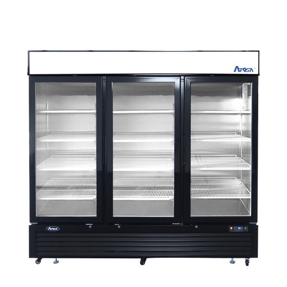Atosa- MCF8724GR (Reach-in Commercial merchandiser refrigerator W/ Three SWING Glass Doors, 69.5 cu/ft- SWING DOOR)