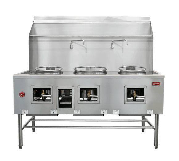 *CUSTOM MADE* 3 Hole Wok with Faucet