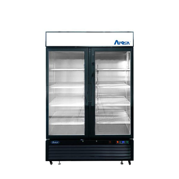 Atosa-MCF8733GR (2 Door Glass Refrigerator with Swing Doors- SLIM SIZE 40