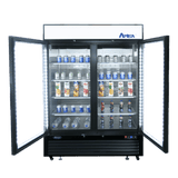 Atosa-MCF8733GR (2 Door Glass Refrigerator with Swing Doors- SLIM SIZE 40"W)