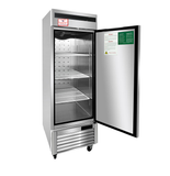 Single Door Commercial Reach in Refrigerator S/S- TOP COMPRESSOR