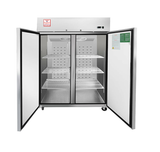 Reach-In Commercial Refrigerator Double Solid Doors- TOP COMPRESSOR