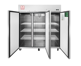 Stainless Steel Reach In Commercial FREEZER w/ Three Solid Doors - TOP COMPRESSOR