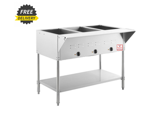 3 Compartment Electric Steam Table- 120V