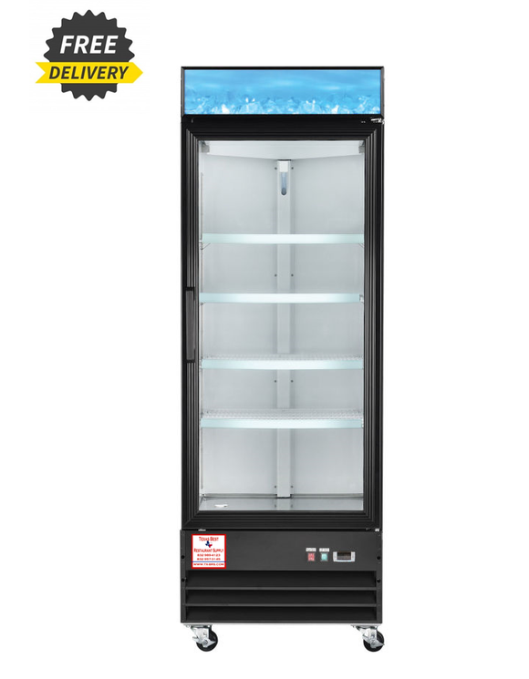 2 Door Glass Refrigerator with Swing Doors- SLIM SIZE 40W – Texas Best  Restaurant Supply