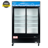 Reach-in Commercial Merchandiser Refrigerator w/ Two Glass SLIDING doors 44.8cu/ft- SLIDING DOOR