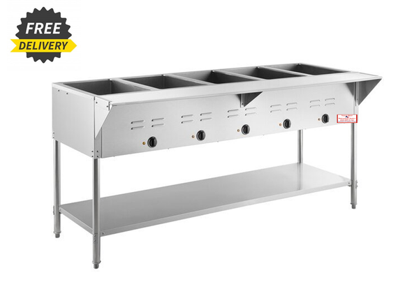 5 Compartment Electric Steam Table- 240V