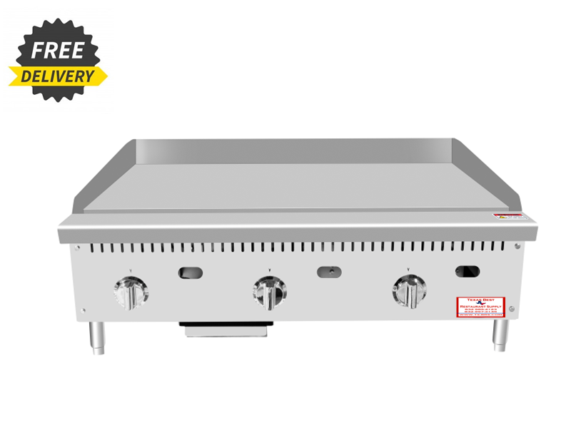 48 thermostatic gas griddle flat grill